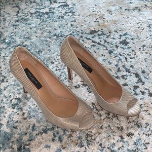 Ann Taylor Snakeskin Peeptoe